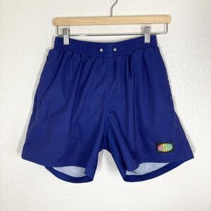 Slunks Shorts Mens Medium Blue Swim Trunks Lined Zip Pocket Drawstring Surf